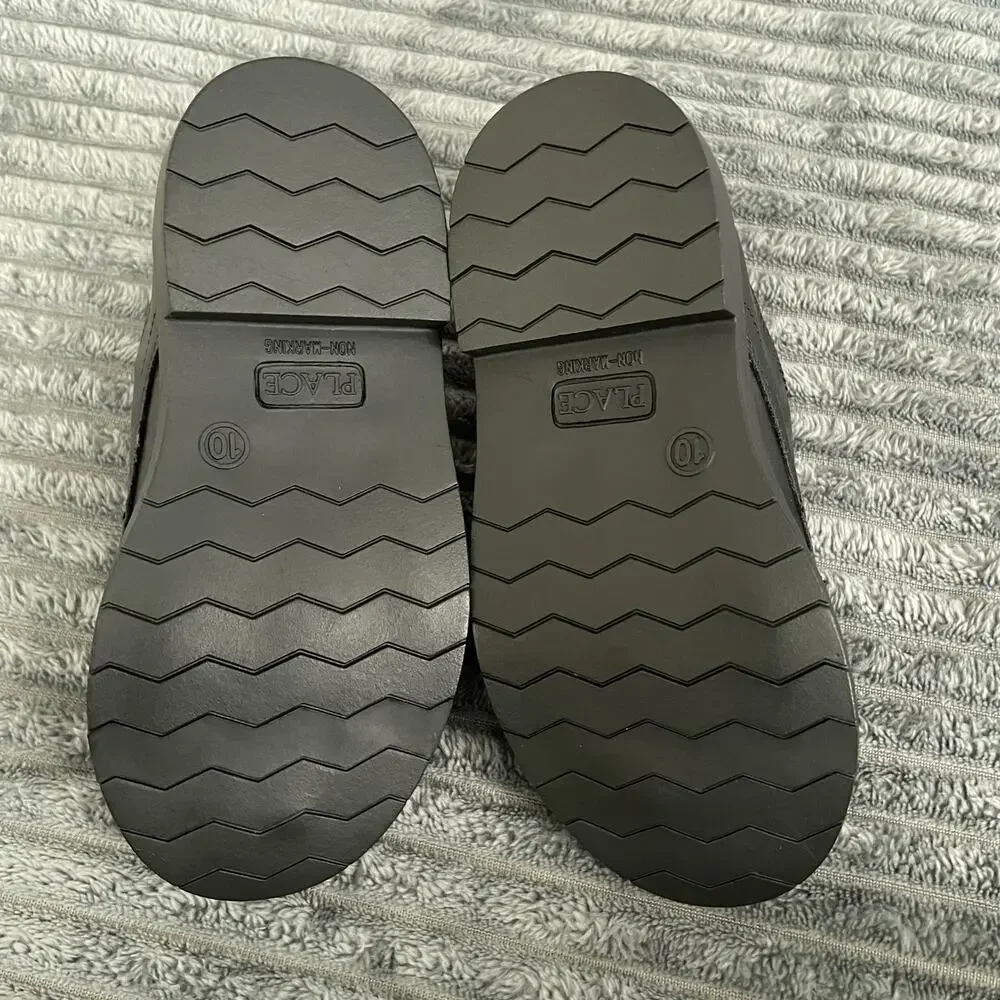 The Children's Place Toddler Boys Size 10 Lace Up Dress Shoes - Black NWT
